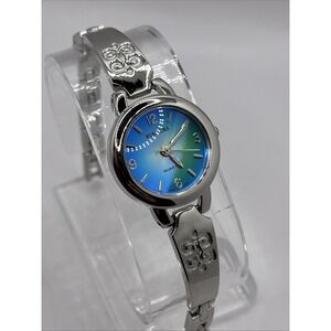 Rumours Women's Quartz Watch Blue/Green Dial Silver‎ Band- New Battery w/ Box